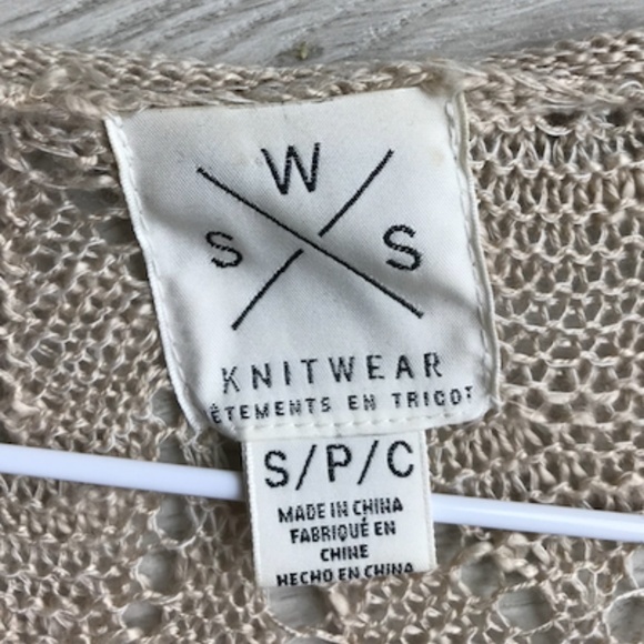 SWS Knitwear Cardigan Long Beige Small - Picture 2 of 4